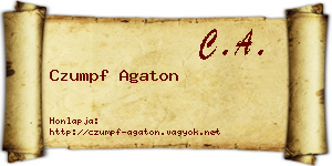 Czumpf Agaton névjegykártya